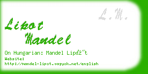 lipot mandel business card